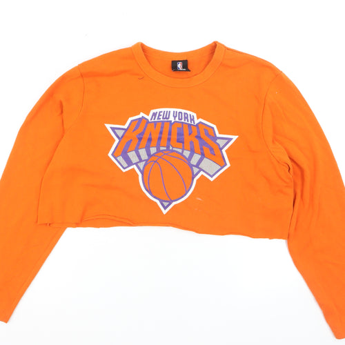 UNK NBA New York Knicks Women's Orange Crop Jumper M