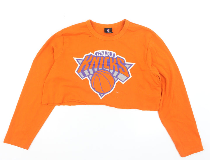 UNK NBA New York Knicks Women's Orange Crop Jumper M