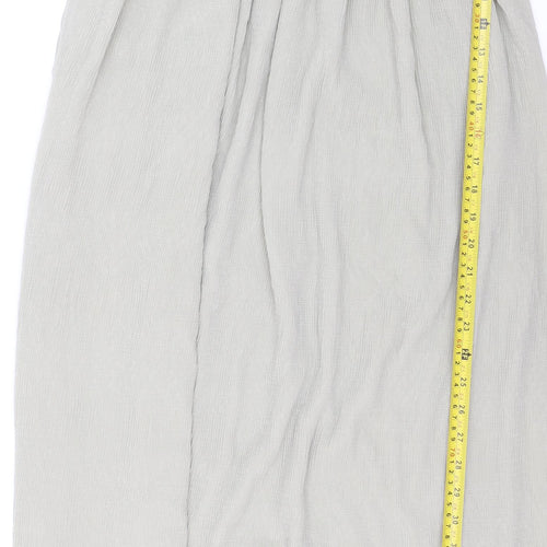 Zara Women Grey Crochet Maxi Dress Size S Bohemian Summer Style
