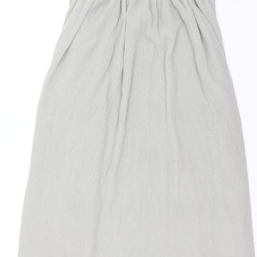 Zara Women Grey Crochet Maxi Dress Size S Bohemian Summer Style