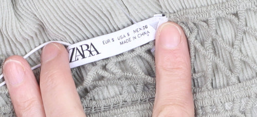 Zara Women Grey Crochet Maxi Dress Size S Bohemian Summer Style