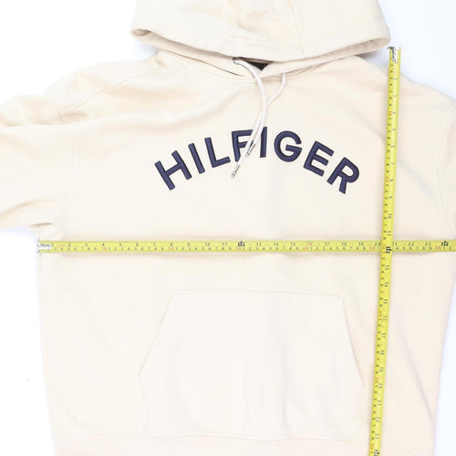 Tommy Hilfiger Men’s Beige XL Pullover Hoodie Classic Logo