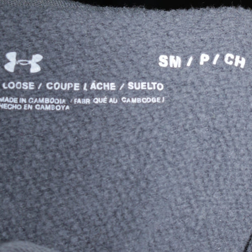 Under Armour Mens Grey Pullover Hoodie Small Loose Fit