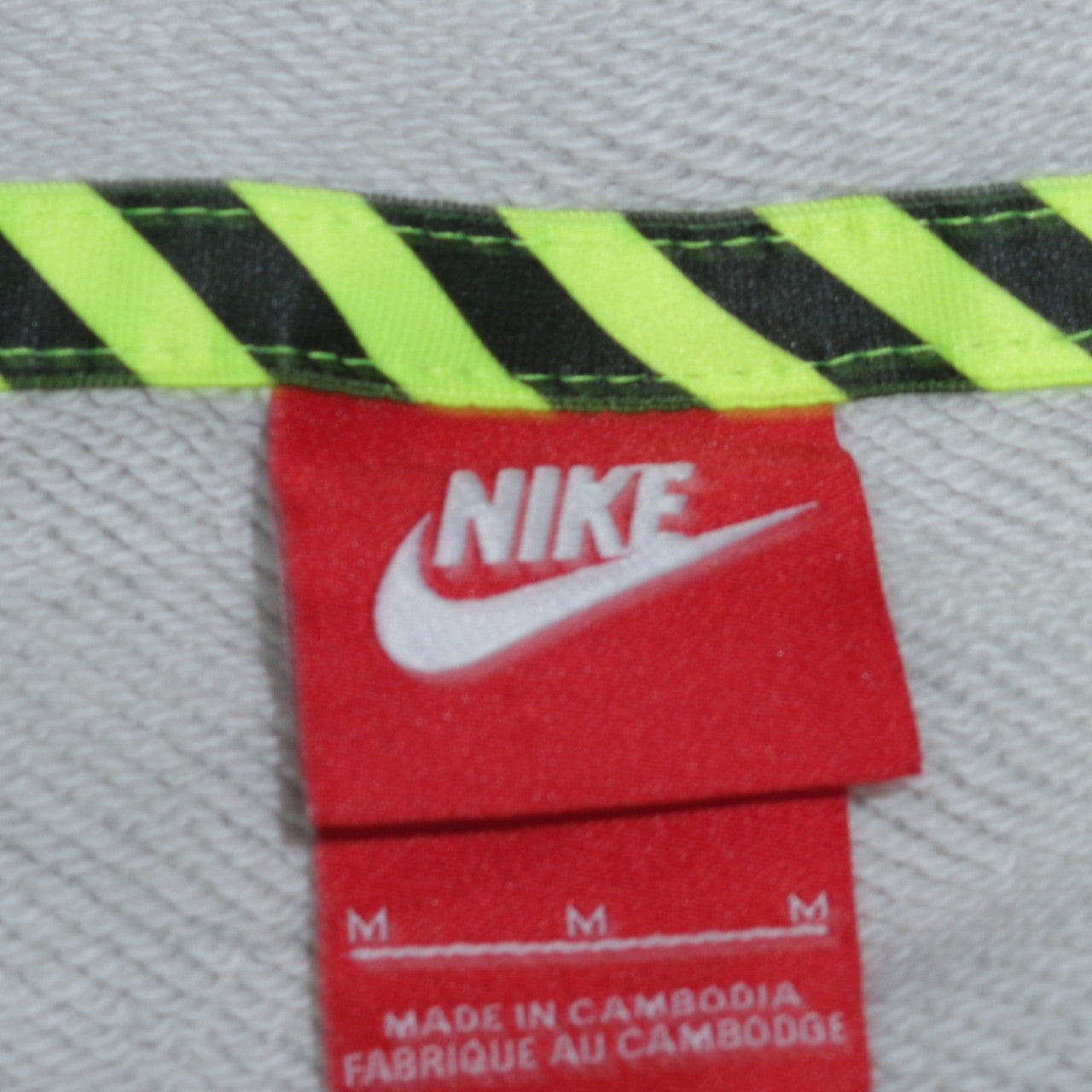 Nike Men's Grey Full Zip Hoodie M Regular Fit Cotton Blend