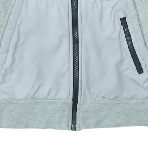 Nike Men's Grey Full Zip Hoodie M Regular Fit Cotton Blend