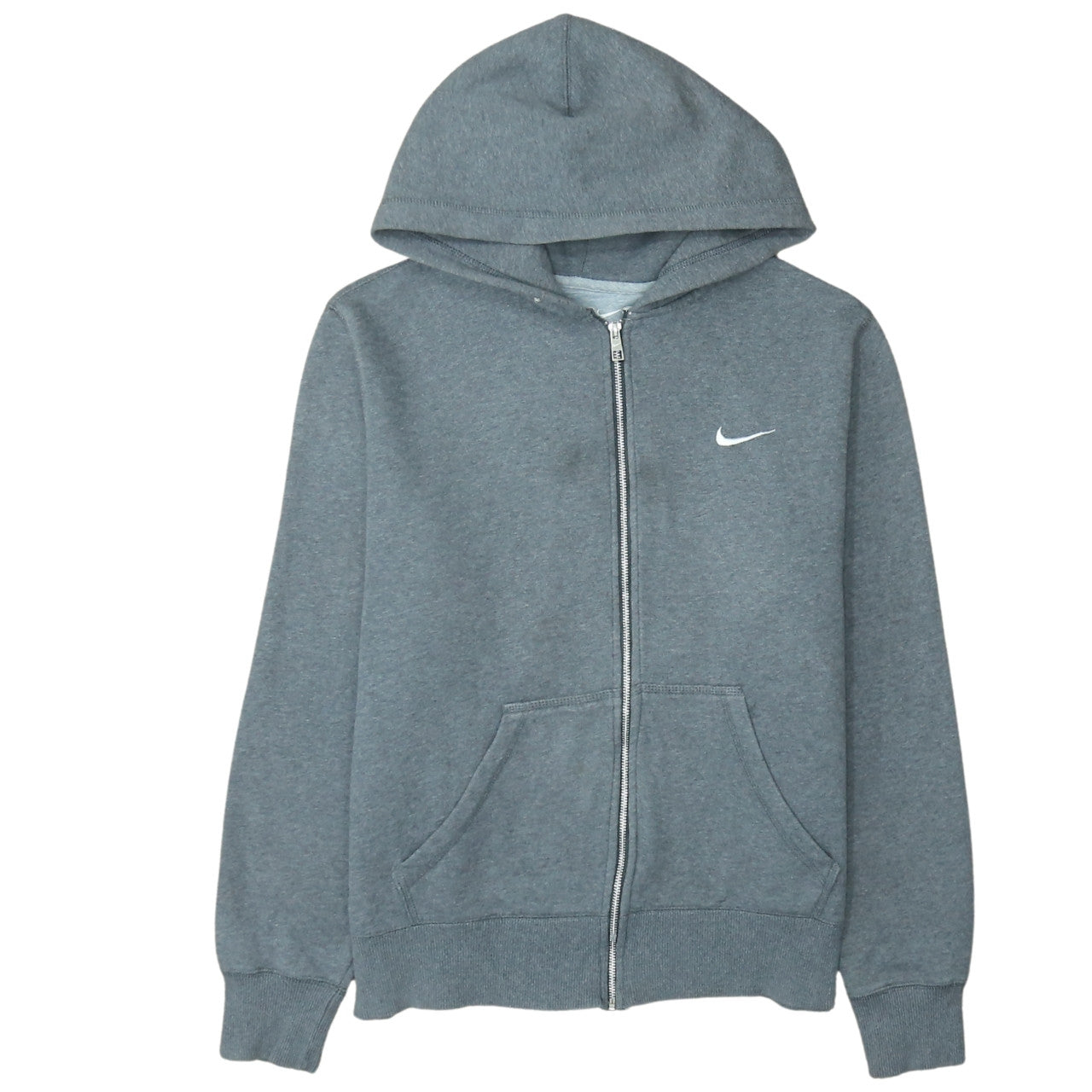 Nike Men's Grey Full Zip Hoodie Size L Sportswear Sweatshirt