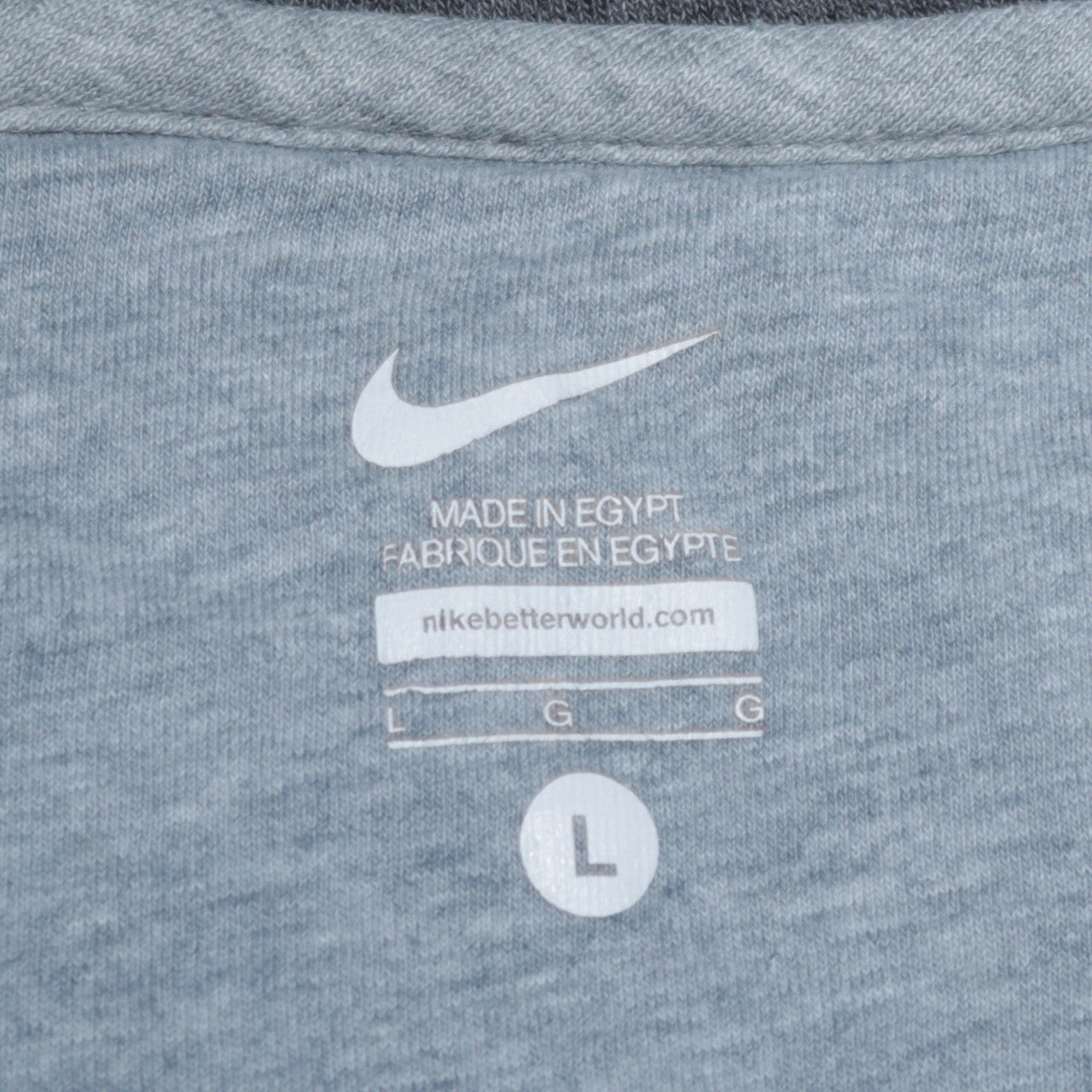 Nike Men's Grey Full Zip Hoodie Size L Sportswear Sweatshirt