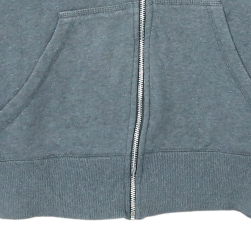 Nike Men's Grey Full Zip Hoodie Size L Sportswear Sweatshirt