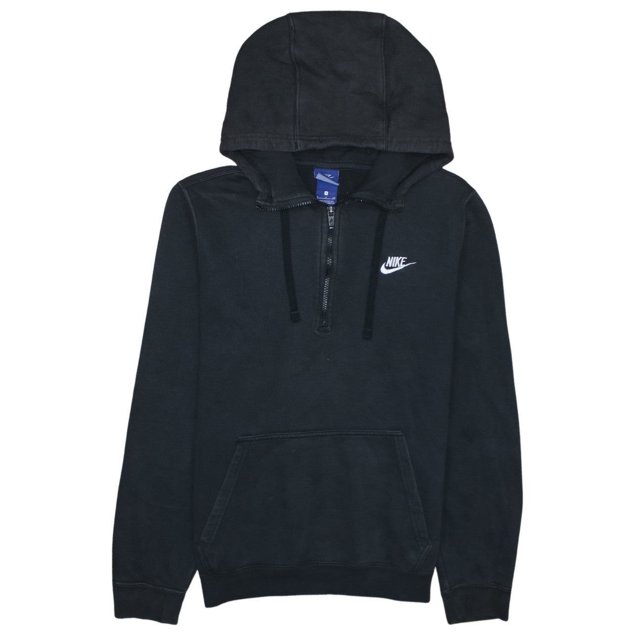 Nike Mens Black S 1/2 Zip Regular Fit Hooded Sweatshirt