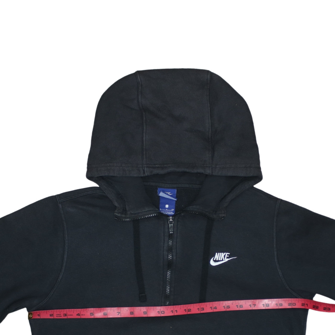 Nike Mens Black S 1/2 Zip Regular Fit Hooded Sweatshirt