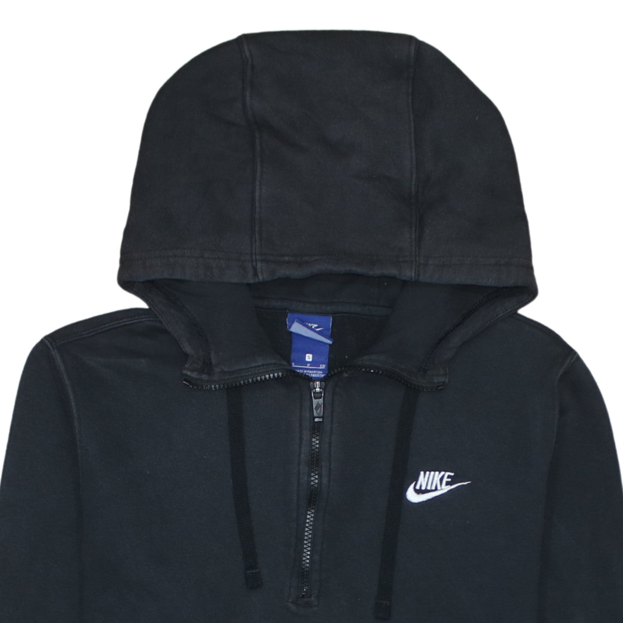Nike Mens Black S 1/2 Zip Regular Fit Hooded Sweatshirt