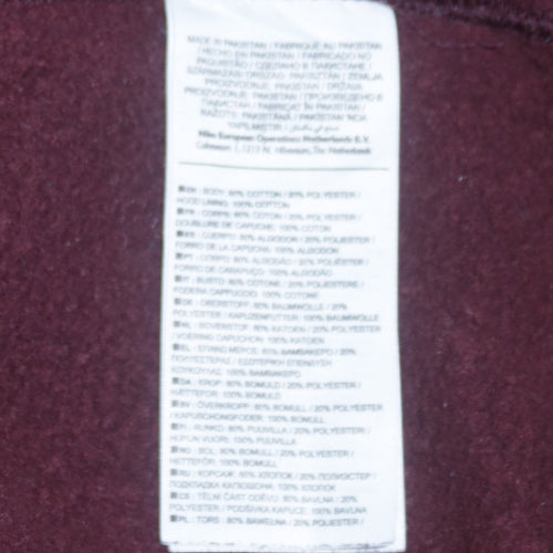 Nike Men's Brown Full Zip Hoodie M Regular Fit Fleece Sweatshirt
