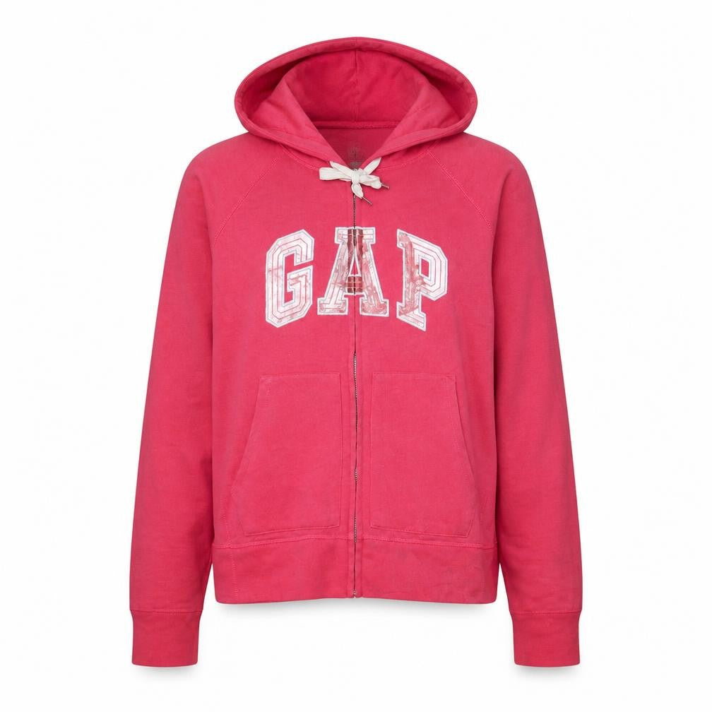 GAP Womens Pink Full Zip Hoodie Small Cotton Blend Casual