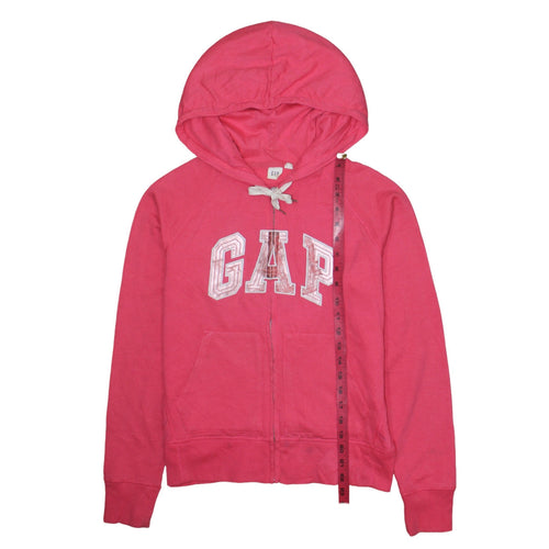 GAP Womens Pink Full Zip Hoodie Small Cotton Blend Casual