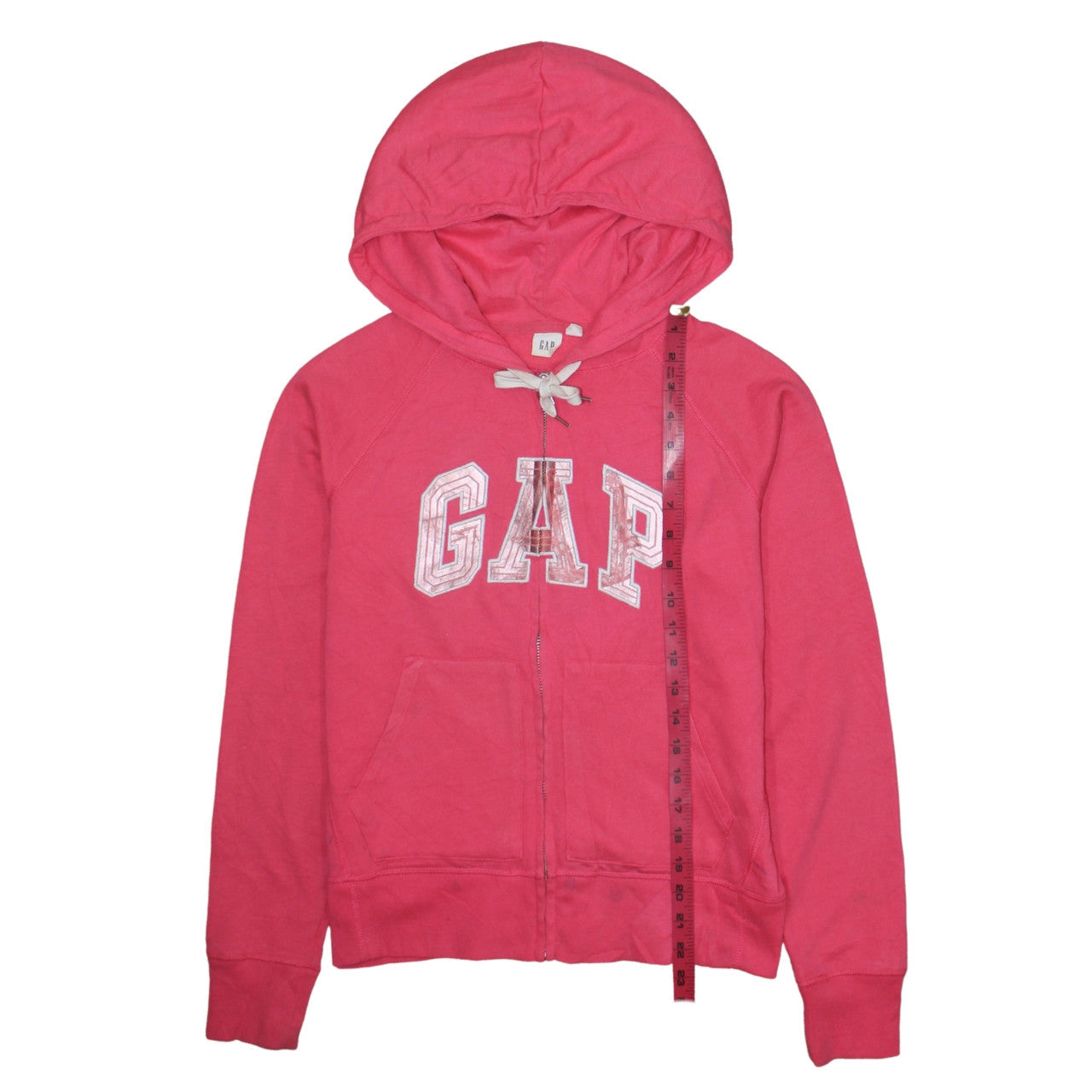 GAP Womens Pink Full Zip Hoodie Small Cotton Blend Casual
