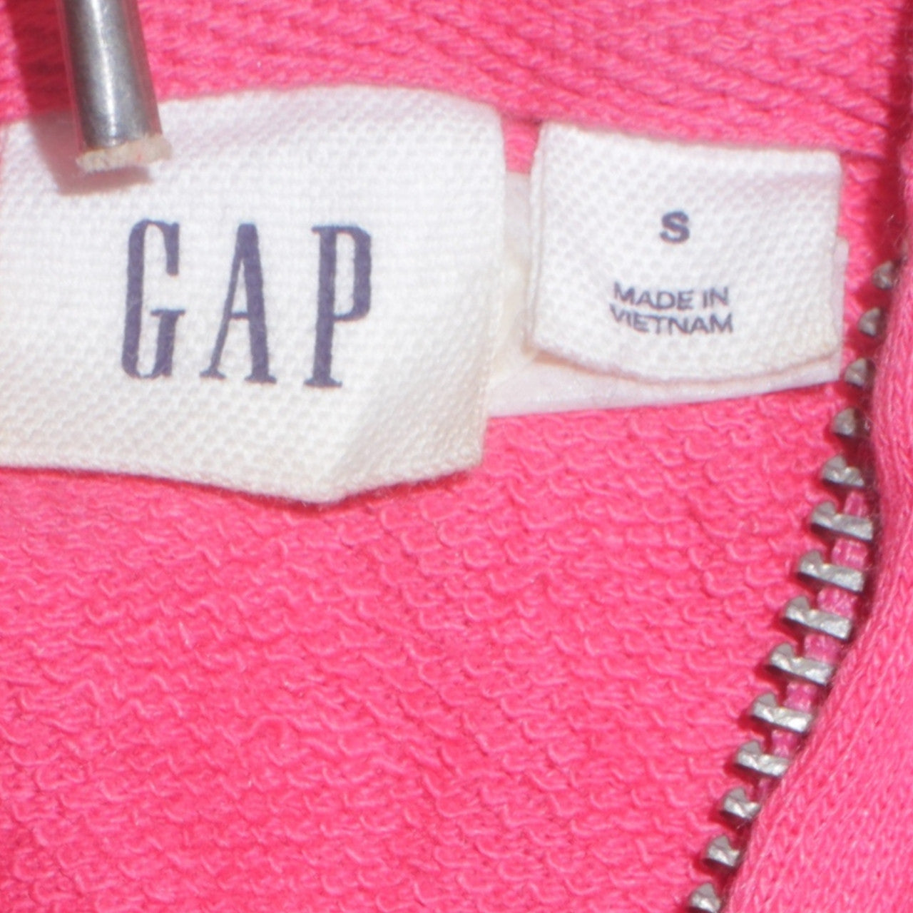 GAP Womens Pink Full Zip Hoodie Small Cotton Blend Casual