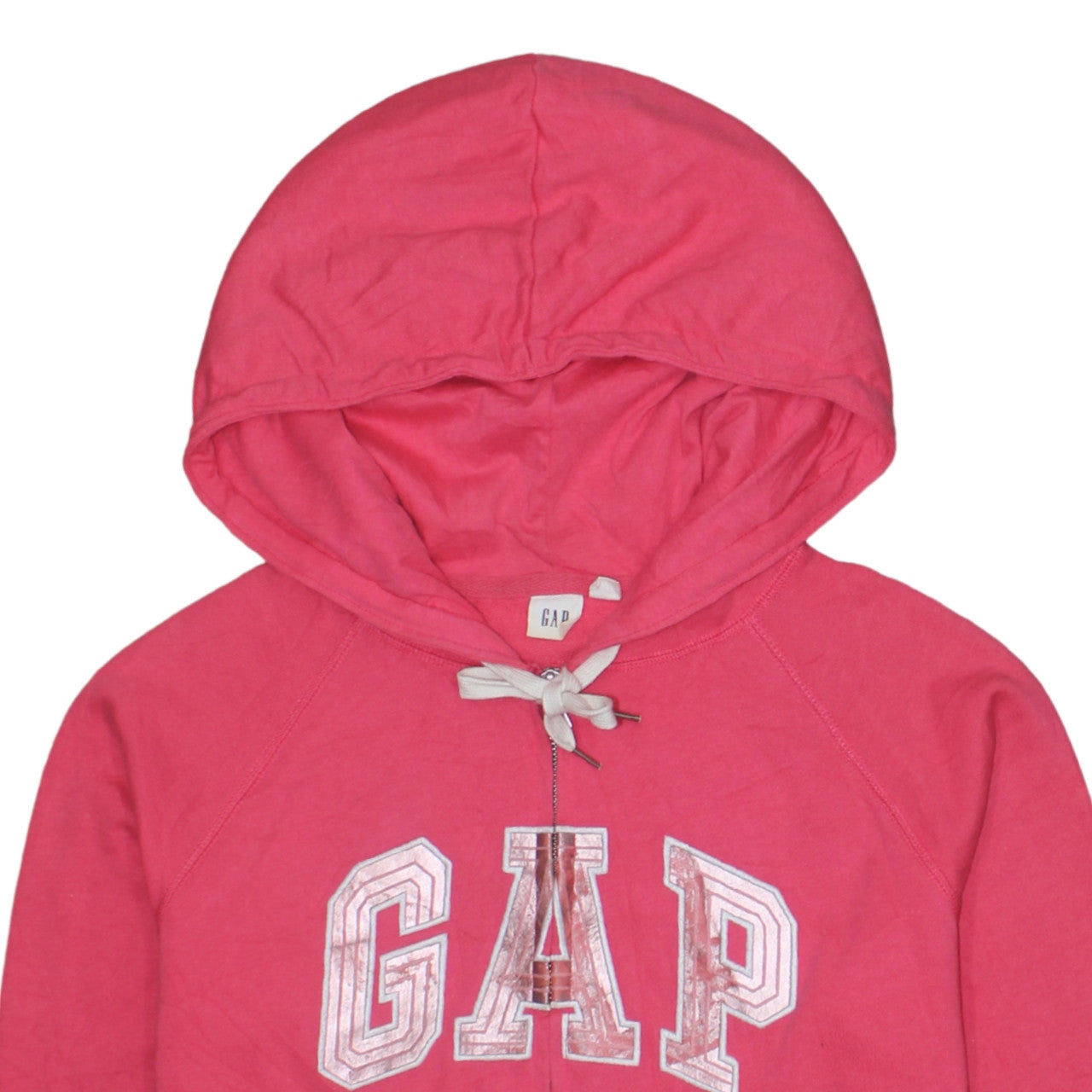 GAP Womens Pink Full Zip Hoodie Small Cotton Blend Casual
