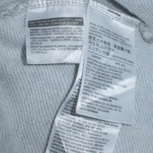 Levi's Men's Grey Pullover Hoodie M Graphic Logo Fleece