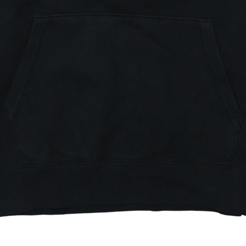 Puma Mens Black Pullover Hoodie Small Logo Fleece Sweatshirt