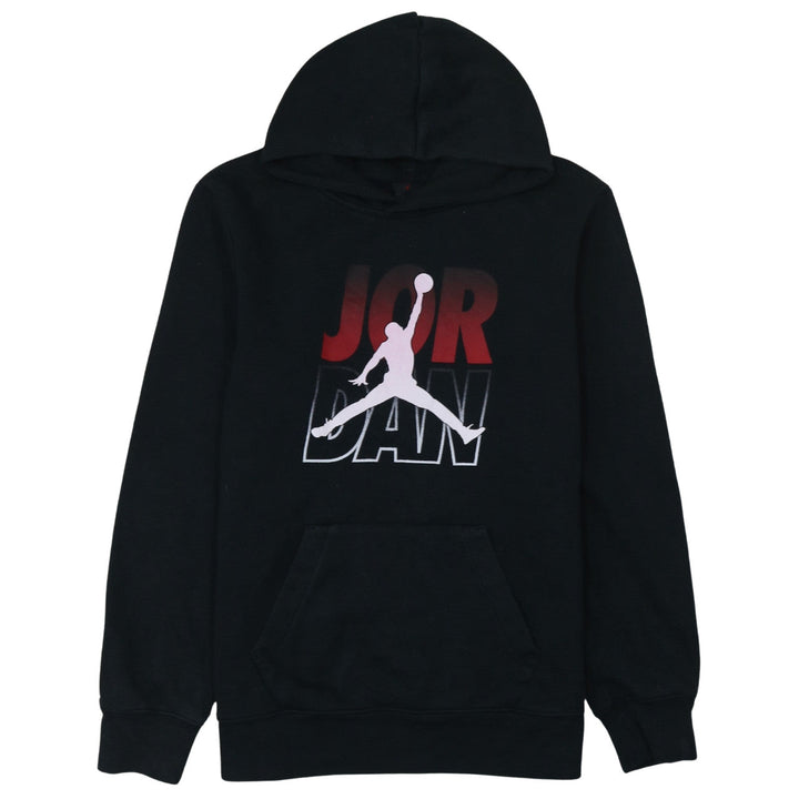 Jordan Boys Black Pullover Hoodie XL 13-15 Years Fleece Graphic Logo