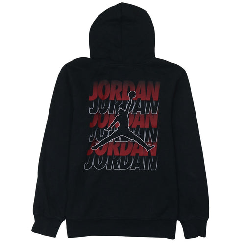 Jordan Boys Black Pullover Hoodie XL 13-15 Years Fleece Graphic Logo