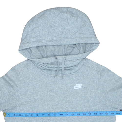 Nike Womens Grey Pullover Hoodie XS Cotton Blend Sweatshirt