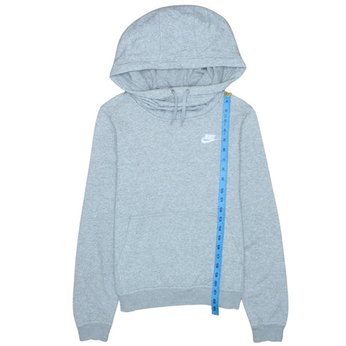 Nike Womens Grey Pullover Hoodie XS Cotton Blend Sweatshirt