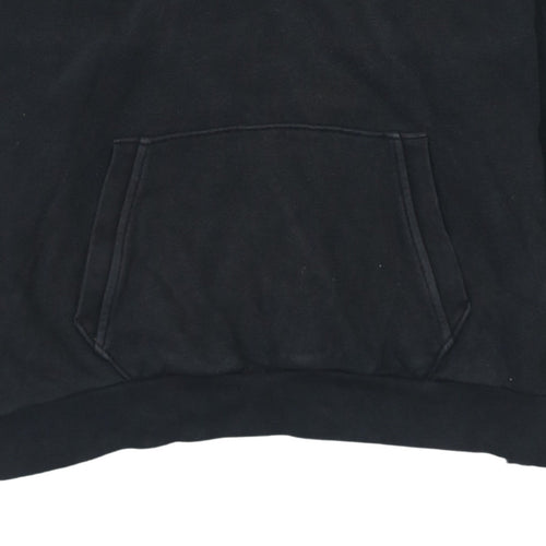 Levi's Women's Black Hoodie Small Pullover Logo Tape Detail Sweatshirt