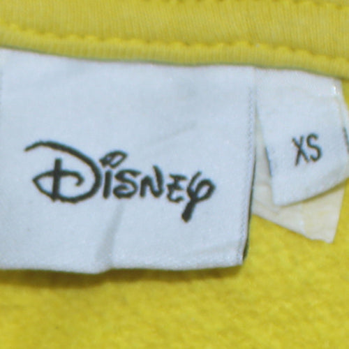 Disney Women’s Yellow Minnie Mouse Pullover Hoodie XS