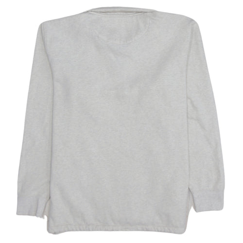 Vans Men's Beige 1/4 Zip Fleece Sweatshirt Medium Regular Fit