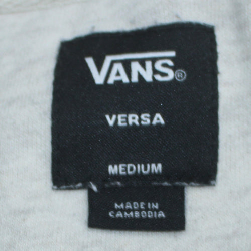 Vans Men's Beige 1/4 Zip Fleece Sweatshirt Medium Regular Fit
