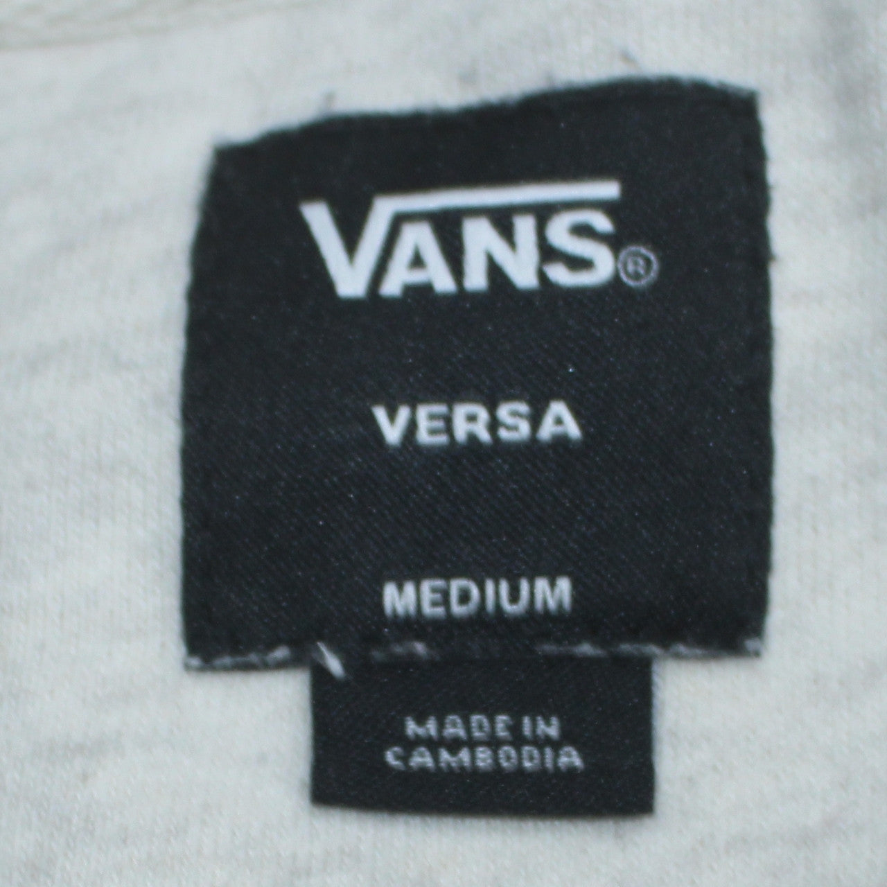 Vans Men's Beige 1/4 Zip Fleece Sweatshirt Medium Regular Fit