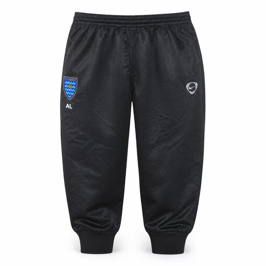 Front view of Nike Men's Black L Jogger Track Pants 34/36 Elastic Waist Cotton Blend