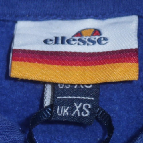 Ellesse Men's Blue XS Pullover Hoodie with Embroidered Logo