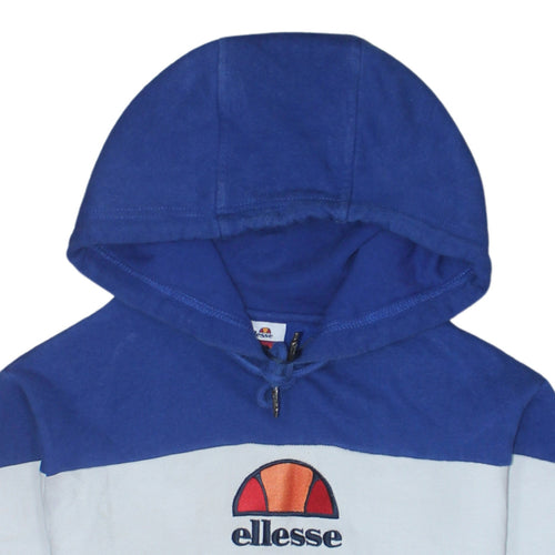 Ellesse Men's Blue XS Pullover Hoodie with Embroidered Logo