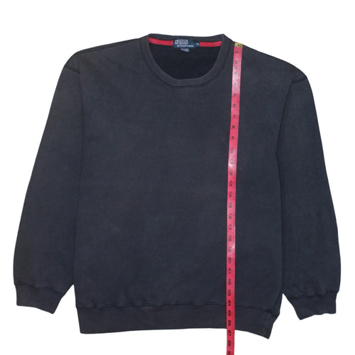 Ralph Lauren Men’s Black XL Crew Neck Cotton Pullover Sweatshirt