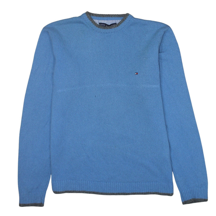 Tommy Hilfiger Women's Blue Cotton Crew Neck Jumper L