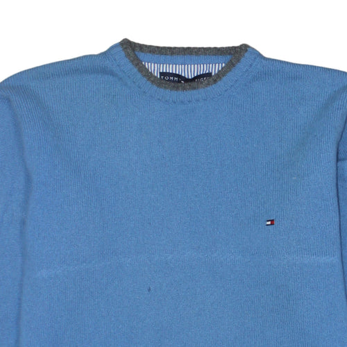 Tommy Hilfiger Women's Blue Cotton Crew Neck Jumper L