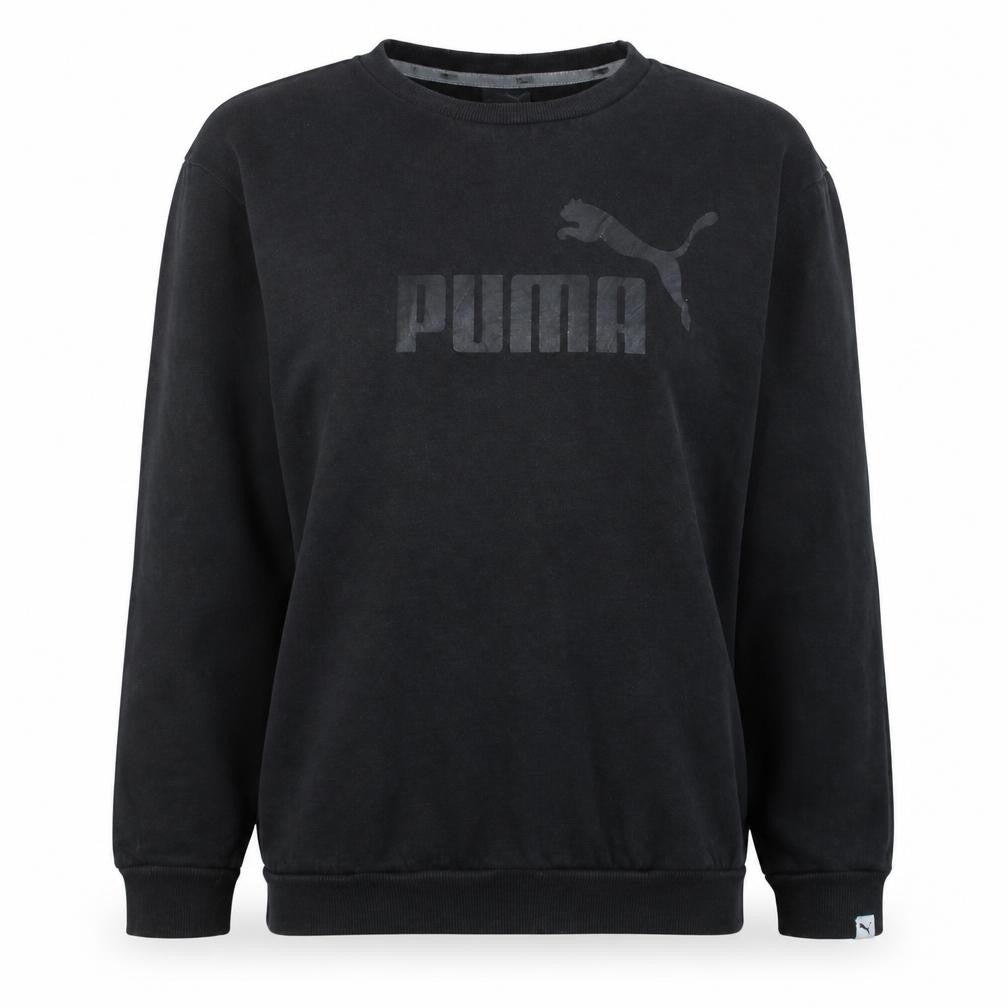 Front view of Puma Women's Black Crew Neck Pullover Sweatshirt, size 12