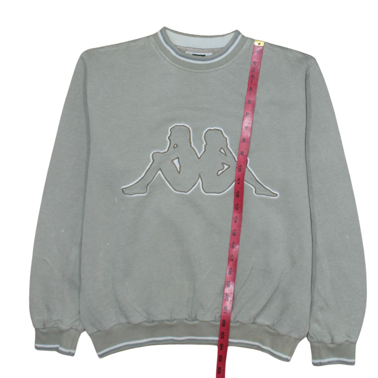Kappa Womens Grey Sweatshirt Small Crew Neck Logo Pullover