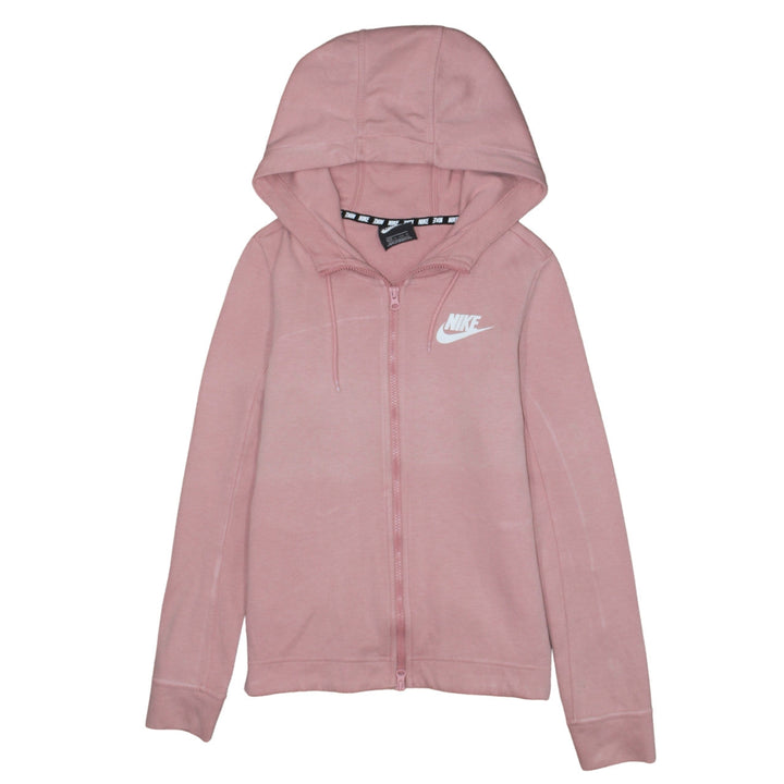 Nike Womens Pink Full Zip Hoodie XS Cotton Blend Casual