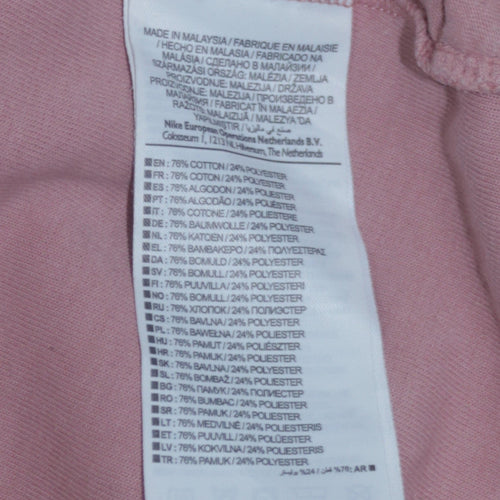Nike Womens Pink Full Zip Hoodie XS Cotton Blend Casual