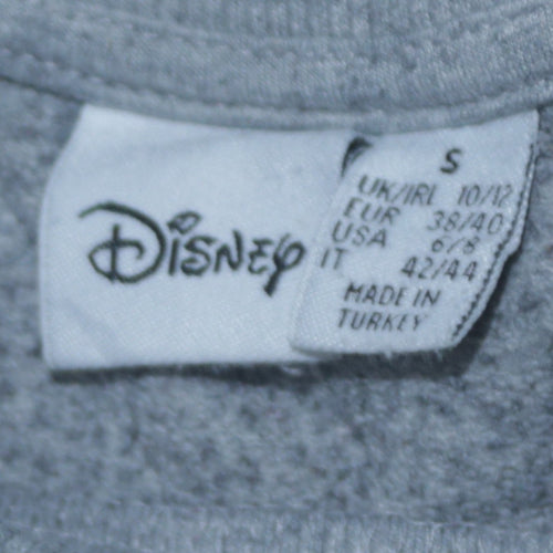 Disney Women Grey Stitch Sweatshirt Size S Crew Neck Pullover