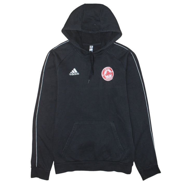 Adidas Men's Black Small Pullover Hoodie with Logo Sportswear