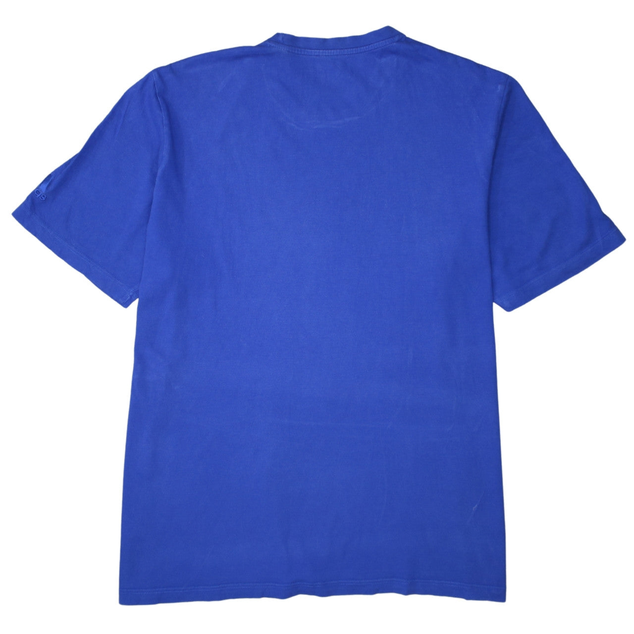 Adidas Men's Blue XL Logo Print Crew Neck Cotton T-Shirt
