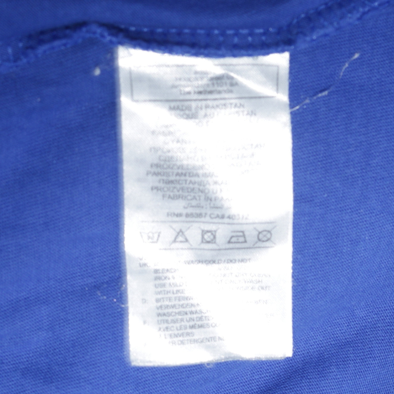 Adidas Men's Blue XL Logo Print Crew Neck Cotton T-Shirt