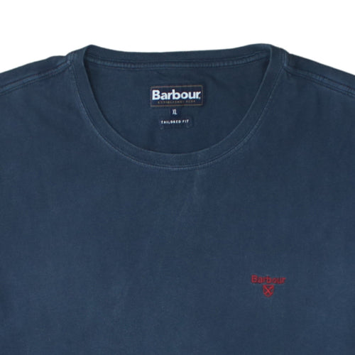 Barbour Men's Blue Cotton Tailored Fit Crew Neck T-Shirt XL