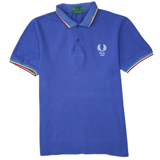 Fred Perry Men's Blue Italia 2010 Polo Shirt Size L