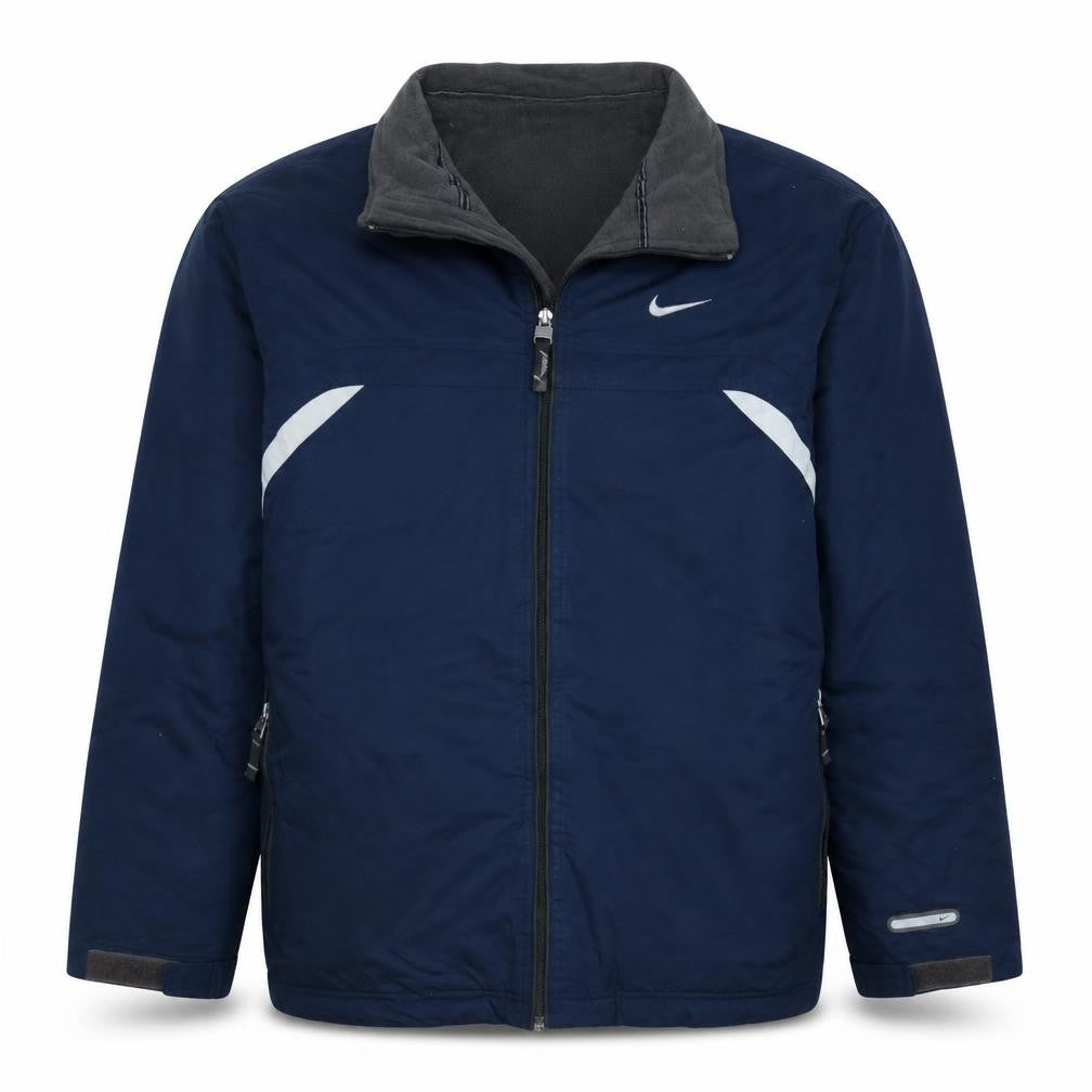 Front view of Nike Men's Blue XL Track Jacket Reflective Lightweight Sportswear