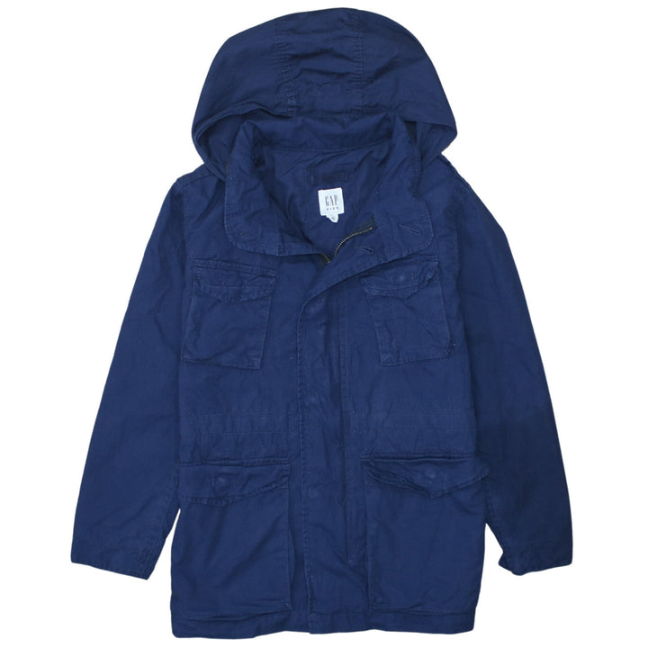 GAP Kids Girls Blue Hooded Cotton Parka Coat 10-11 Years